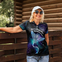 Polynesian Tala Manta Ray Women Polo Shirt Nowhere You Could Go That I Won't Be With You - Polynesian Pride