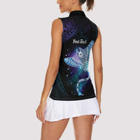 Polynesian Tala Manta Ray Women Sleeveless Polo Shirt Nowhere You Could Go That I Won't Be With You - Polynesian Pride
