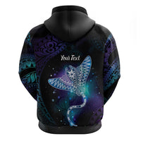 Polynesian Tala Manta Ray Zip Hoodie Nowhere You Could Go That I Won't Be With You - Polynesian Pride