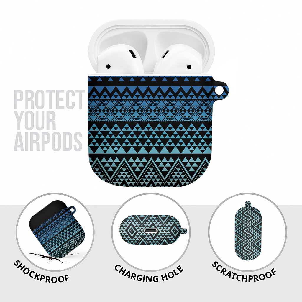 Maori Niho Taniwha Te Wheiao AirPods Case Moana Blue - Polynesian Pride