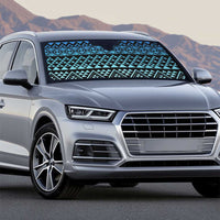 Maori Niho Taniwha Te Wheiao Auto Sun Shade Moana Blue - Polynesian Pride