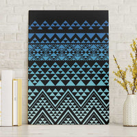 Maori Niho Taniwha Te Wheiao Canvas Wall Art Moana Blue - Polynesian Pride