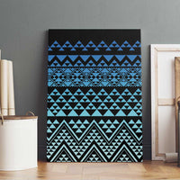 Maori Niho Taniwha Te Wheiao Canvas Wall Art Moana Blue - Polynesian Pride