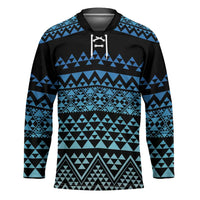 Maori Niho Taniwha Te Wheiao Hockey Jersey Moana Blue - Polynesian Pride
