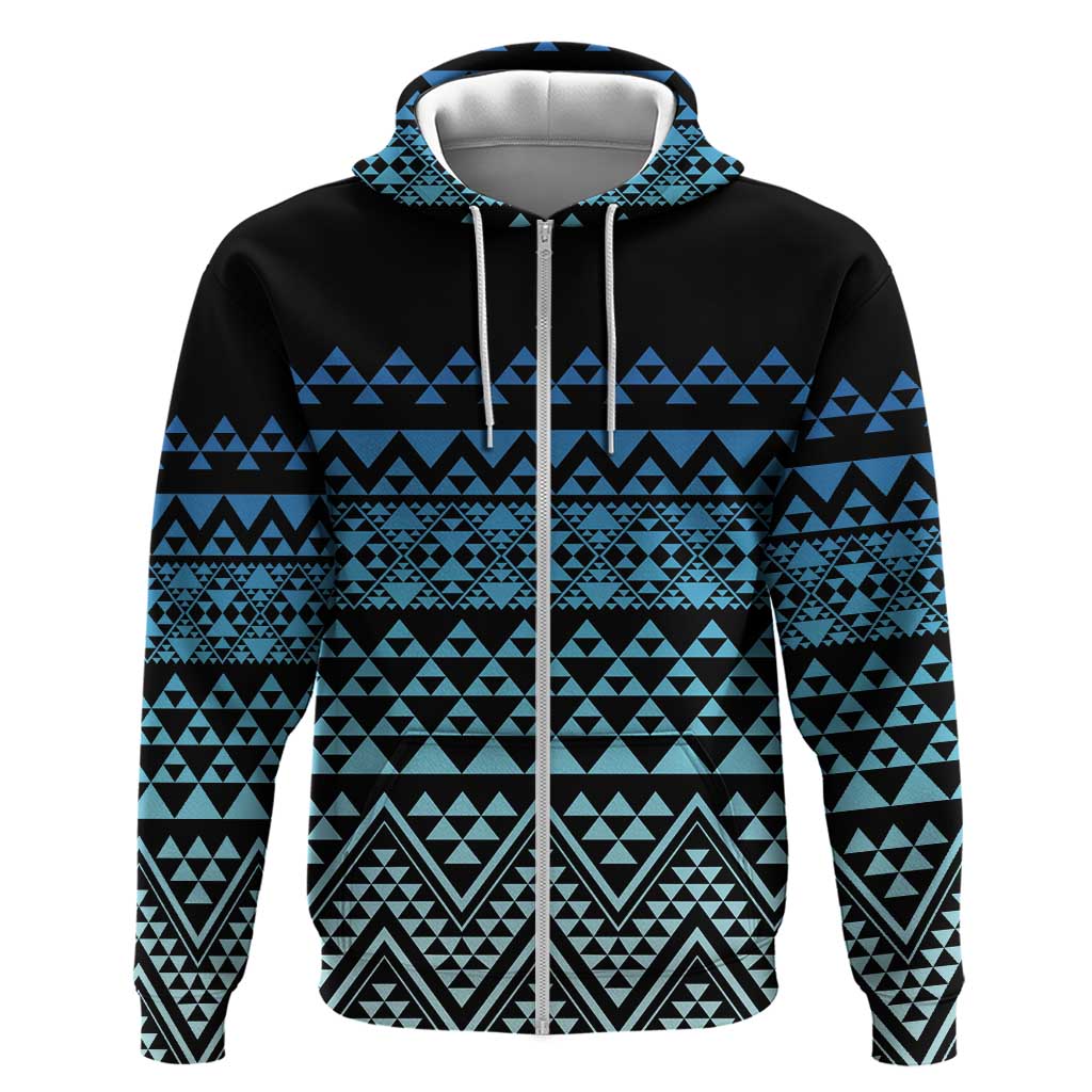 Maori Niho Taniwha Te Wheiao Hoodie Moana Blue - Polynesian Pride