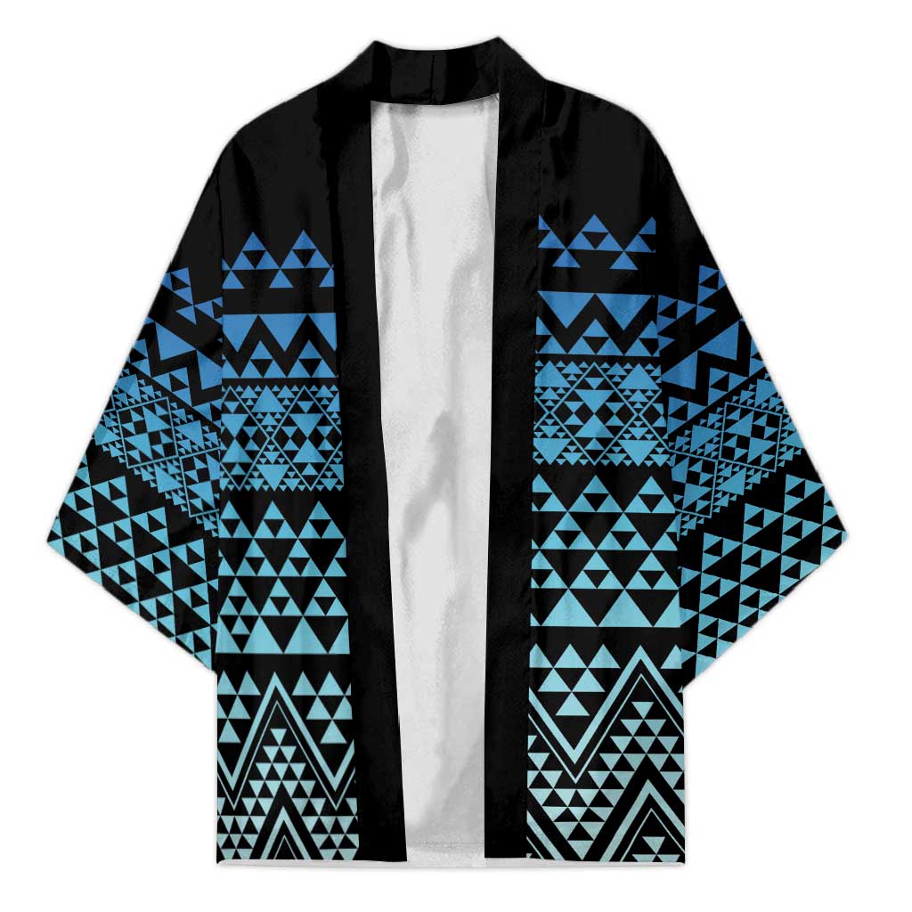 Maori Niho Taniwha Te Wheiao Kimono Moana Blue - Polynesian Pride