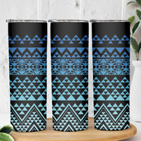 Maori Niho Taniwha Te Wheiao Skinny Tumbler Moana Blue - Polynesian Pride