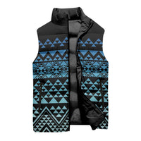 Maori Niho Taniwha Te Wheiao Sleeveless Puffer Jacket Moana Blue - Polynesian Pride