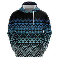 Maori Niho Taniwha Te Wheiao Zip Hoodie Moana Blue - Polynesian Pride