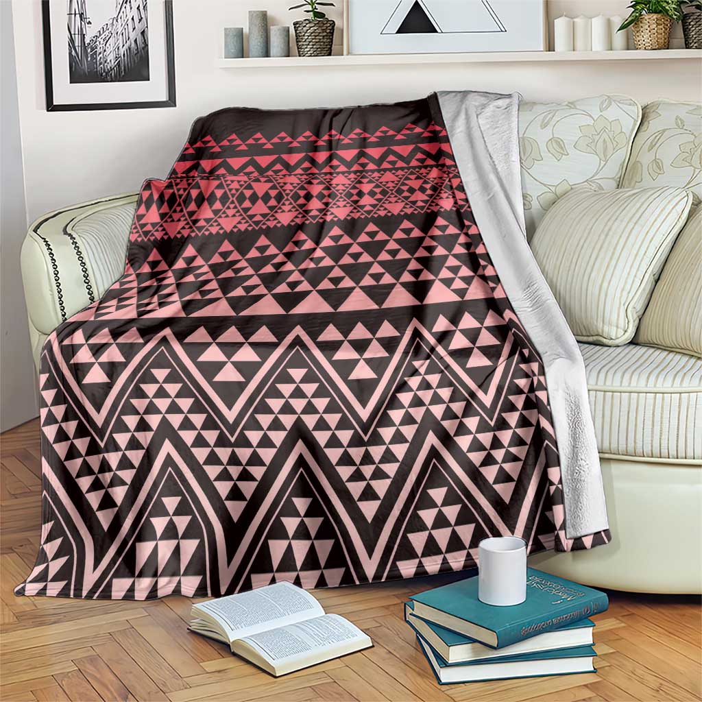 Maori Niho Taniwha Te Wheiao Blanket Terracotta - Polynesian Pride