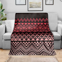 Maori Niho Taniwha Te Wheiao Blanket Terracotta - Polynesian Pride