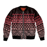 Maori Niho Taniwha Te Wheiao Bomber Jacket Terracotta - Polynesian Pride