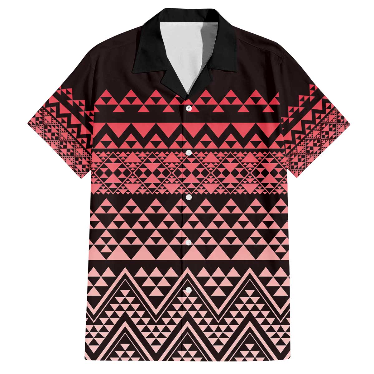Maori Niho Taniwha Te Wheiao Family Matching Off The Shoulder Long Sleeve Dress and Hawaiian Shirt Terracotta - Polynesian Pride