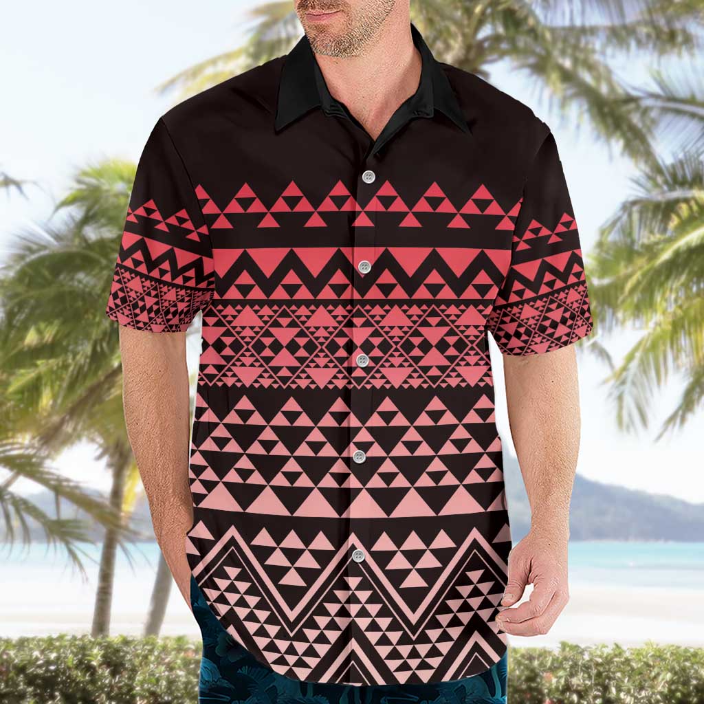 Maori Niho Taniwha Te Wheiao Hawaiian Shirt Terracotta - Polynesian Pride
