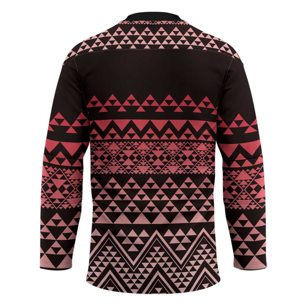 Maori Niho Taniwha Te Wheiao Hockey Jersey Terracotta - Polynesian Pride