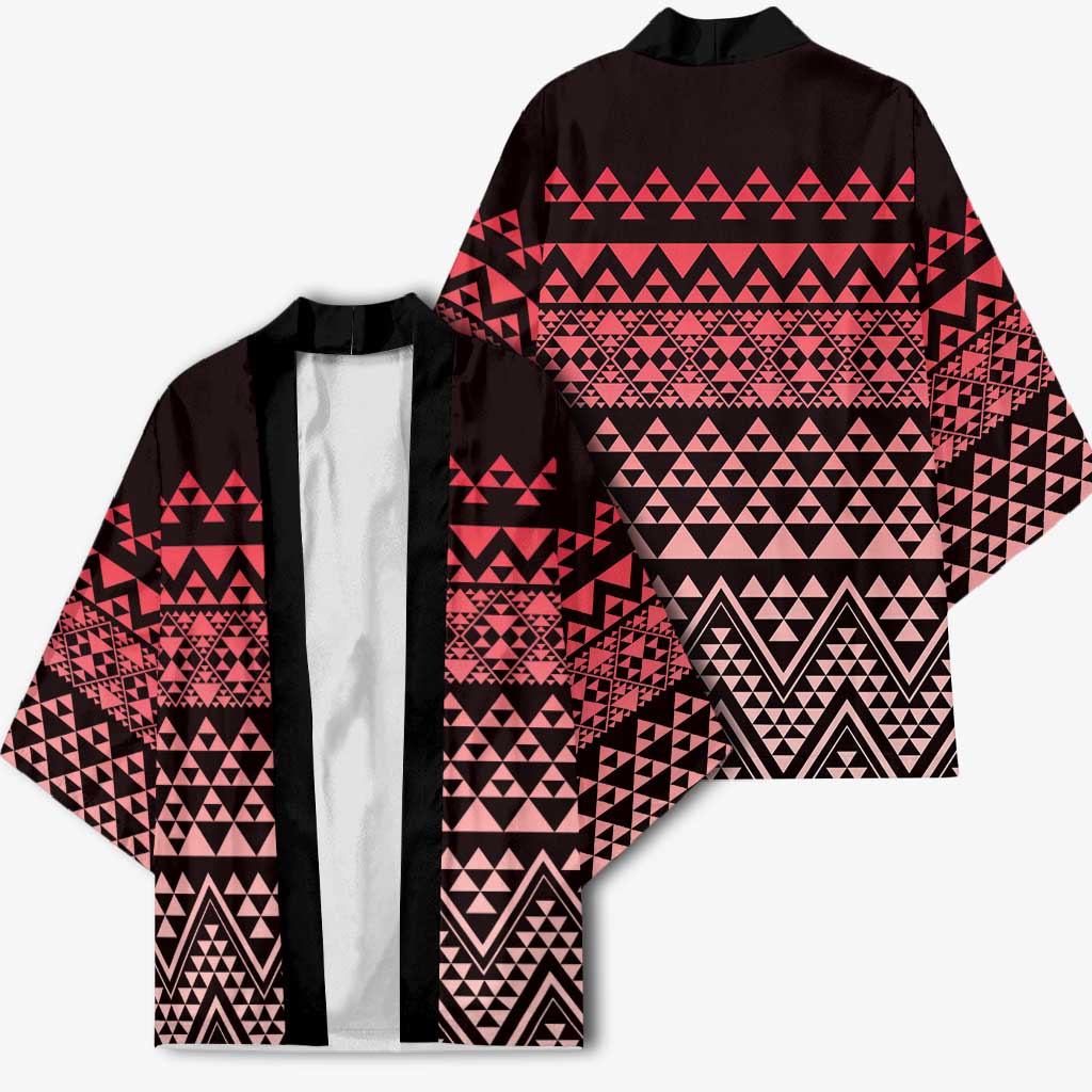 Maori Niho Taniwha Te Wheiao Kimono Terracotta - Polynesian Pride