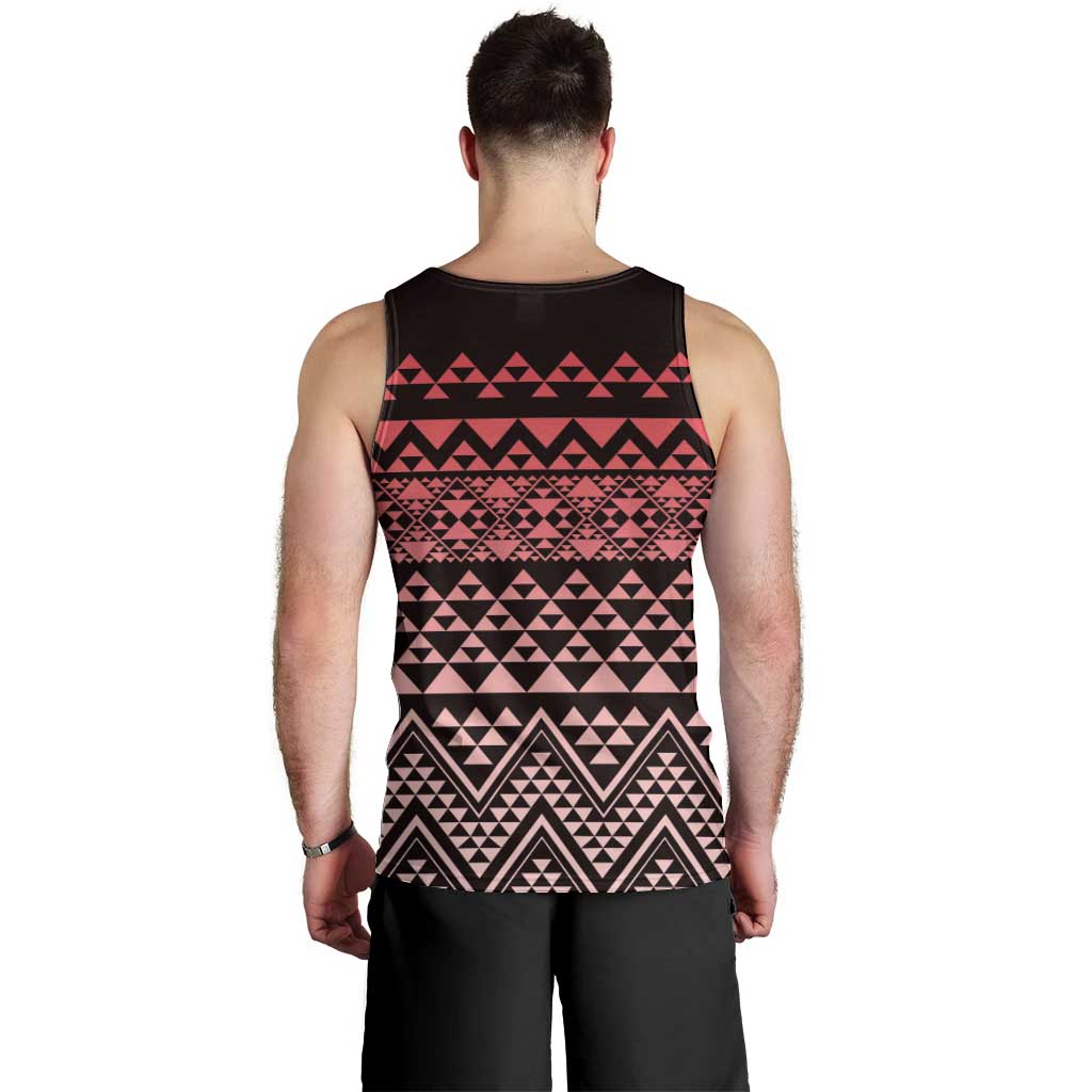 Maori Niho Taniwha Te Wheiao Men Tank Top Terracotta - Polynesian Pride
