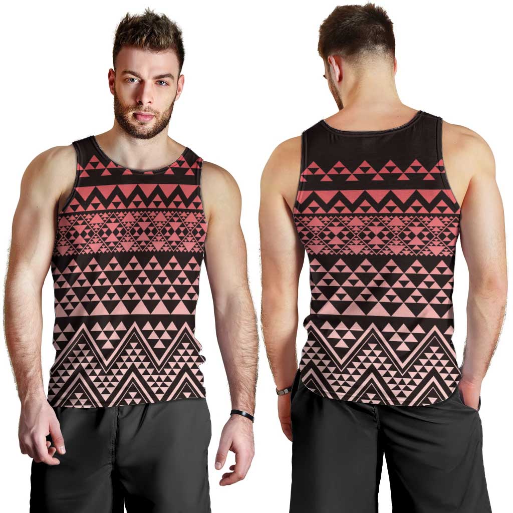 Maori Niho Taniwha Te Wheiao Men Tank Top Terracotta - Polynesian Pride