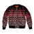 Maori Niho Taniwha Te Wheiao Sleeve Zip Bomber Jacket Terracotta - Polynesian Pride