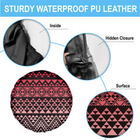 Maori Niho Taniwha Te Wheiao Spare Tire Cover Terracotta - Polynesian Pride