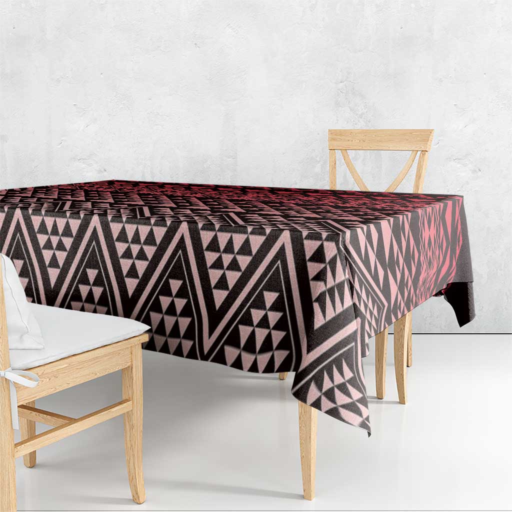 Maori Niho Taniwha Te Wheiao Tablecloth Terracotta - Polynesian Pride