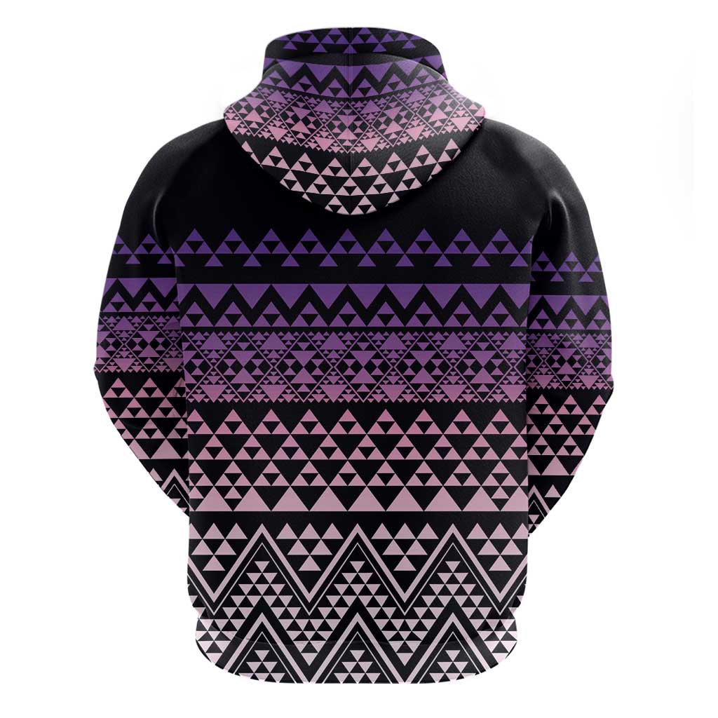 Maori Niho Taniwha Te Wheiao Hoodie Waiporoporo - Polynesian Pride