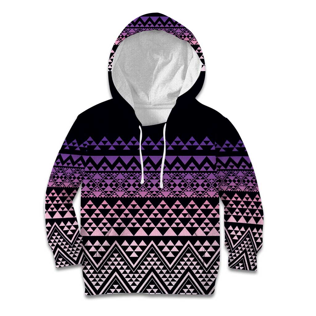 Maori Niho Taniwha Te Wheiao Kid Hoodie Waiporoporo - Polynesian Pride