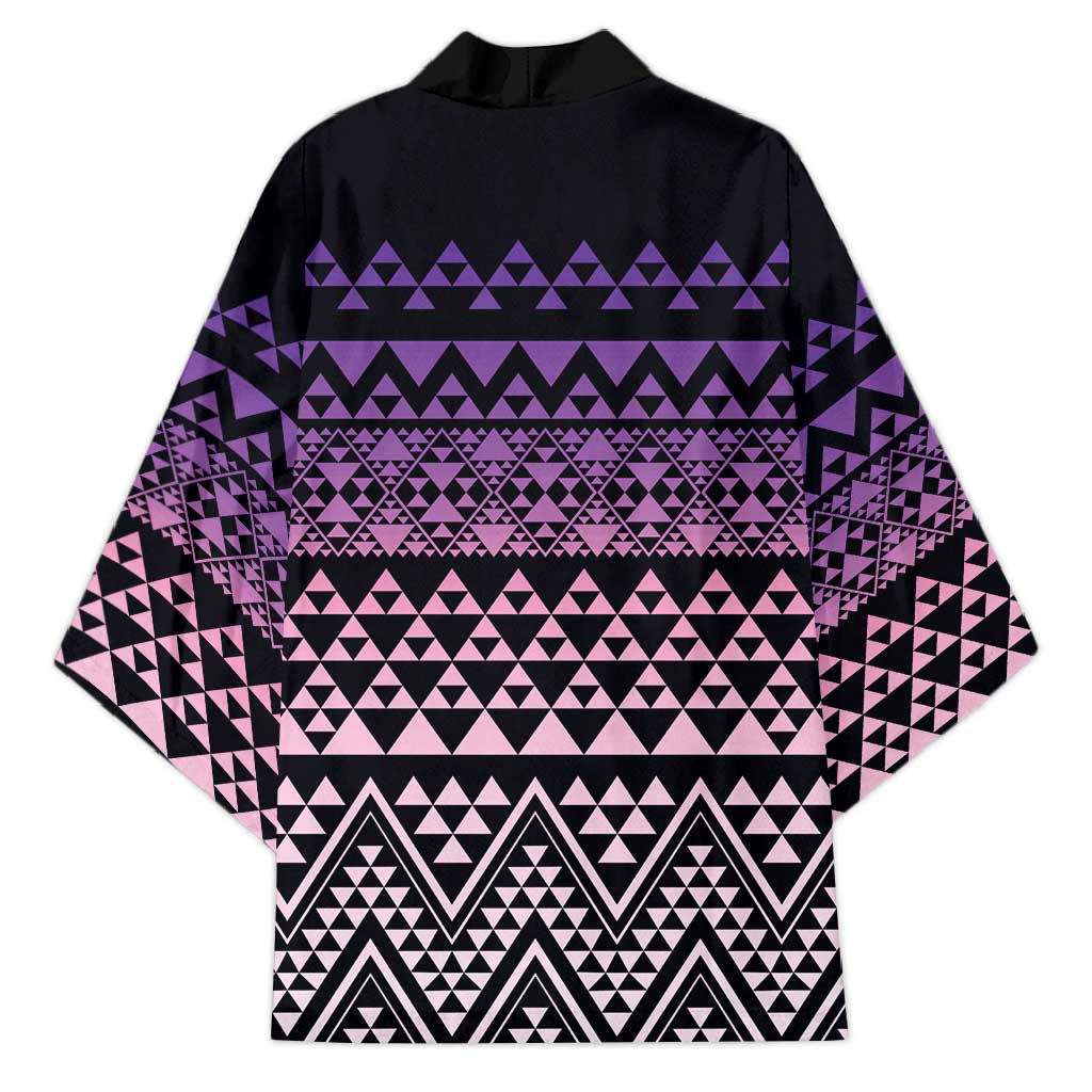 Maori Niho Taniwha Te Wheiao Kimono Waiporoporo - Polynesian Pride