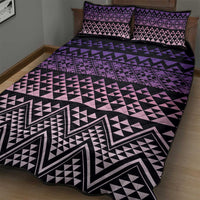 Maori Niho Taniwha Te Wheiao Quilt Bed Set Waiporoporo - Polynesian Pride