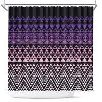 Maori Niho Taniwha Te Wheiao Shower Curtain Waiporoporo - Polynesian Pride