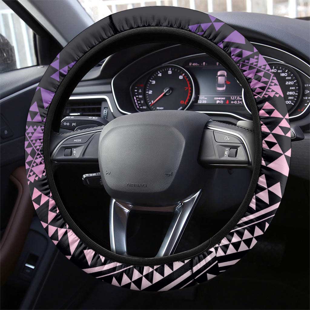 Maori Niho Taniwha Te Wheiao Steering Wheel Cover Waiporoporo - Polynesian Pride