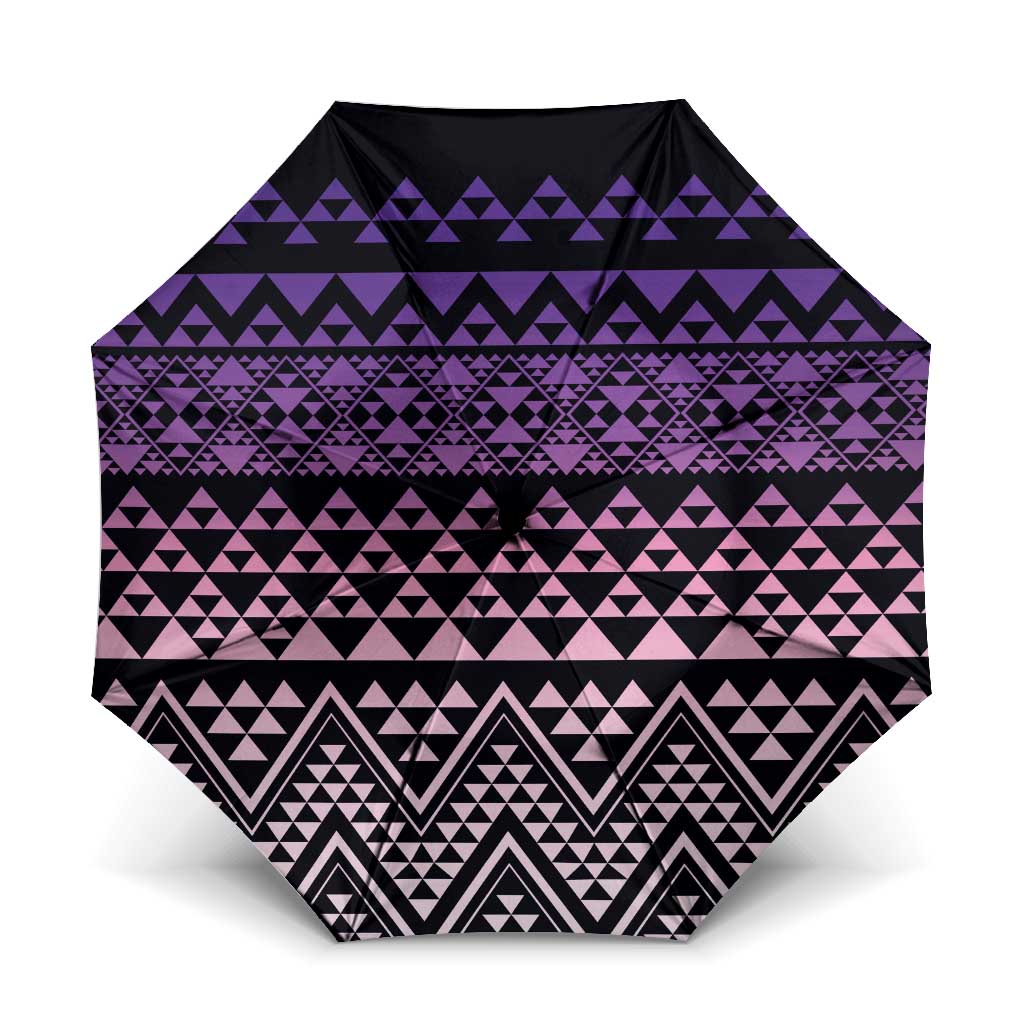 Maori Niho Taniwha Te Wheiao Umbrella Waiporoporo - Polynesian Pride