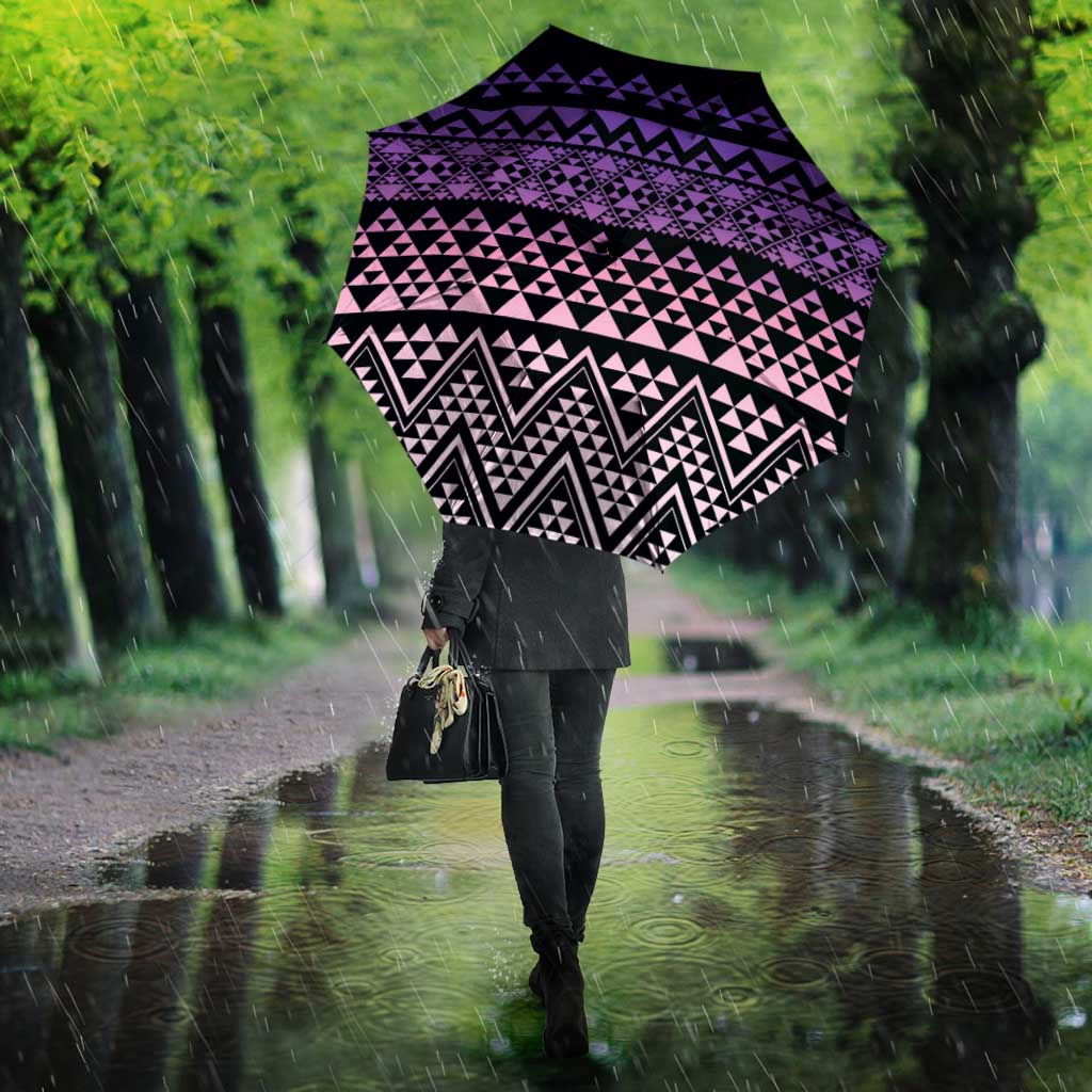 Maori Niho Taniwha Te Wheiao Umbrella Waiporoporo - Polynesian Pride