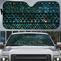 Maori Niho Taniwha Te Wheiao Auto Sun Shade Paua Shell - Polynesian Pride