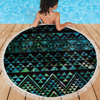 Maori Niho Taniwha Te Wheiao Beach Blanket Paua Shell - Polynesian Pride