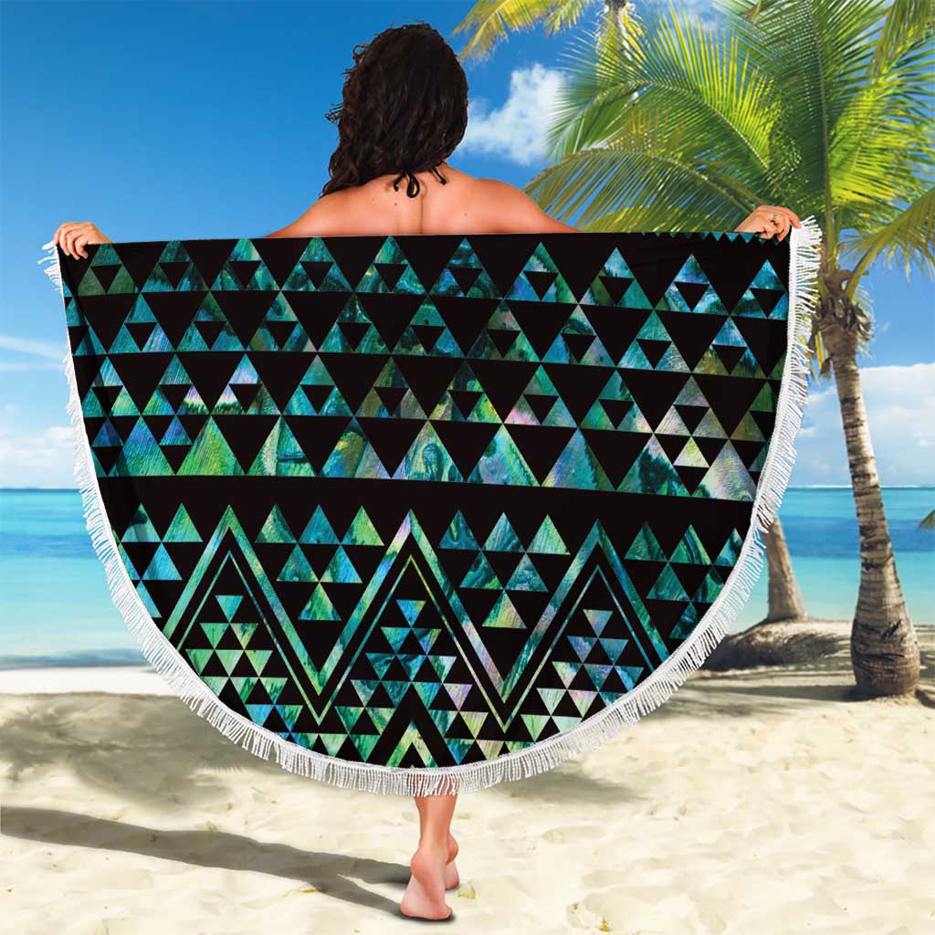 Maori Niho Taniwha Te Wheiao Beach Blanket Paua Shell - Polynesian Pride