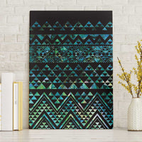 Maori Niho Taniwha Te Wheiao Canvas Wall Art Paua Shell - Polynesian Pride