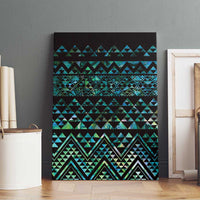 Maori Niho Taniwha Te Wheiao Canvas Wall Art Paua Shell - Polynesian Pride