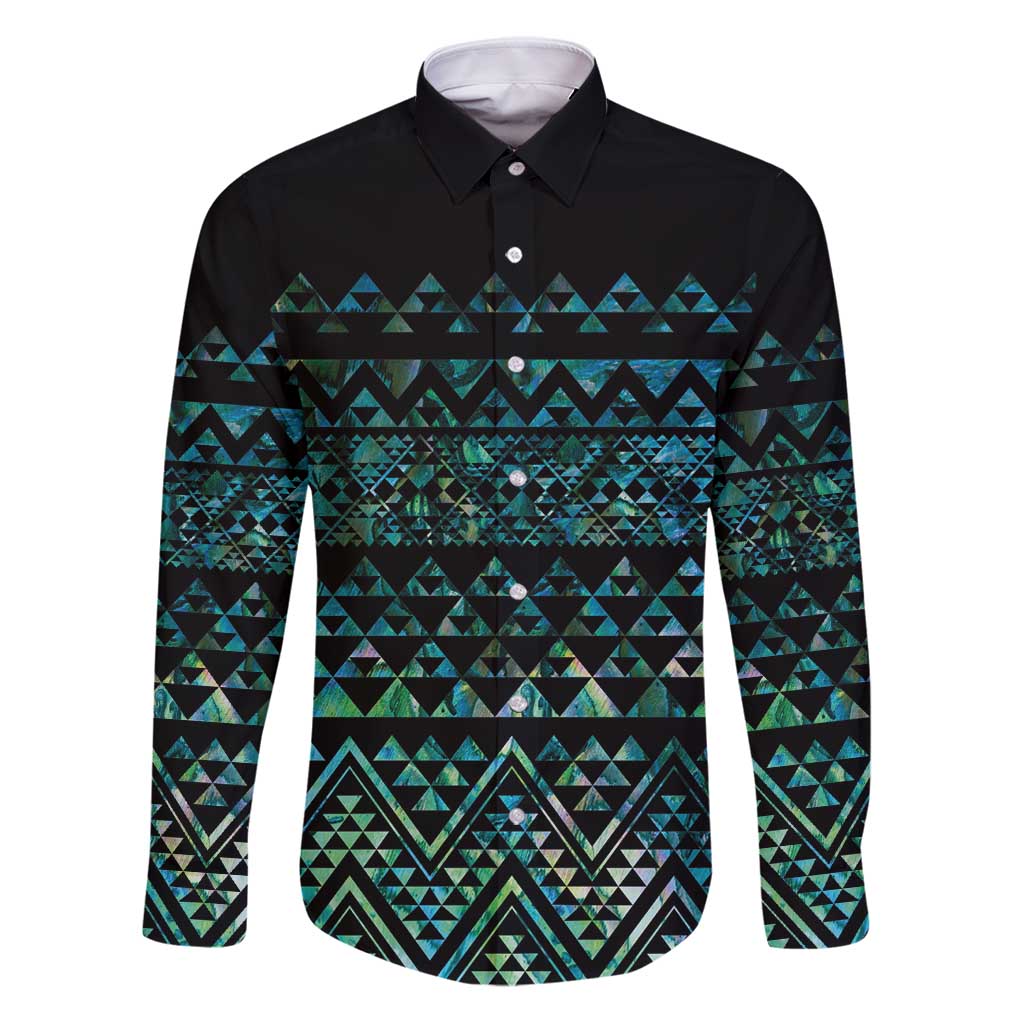 Maori Niho Taniwha Te Wheiao Family Matching Puletasi and Hawaiian Shirt Paua Shell - Polynesian Pride
