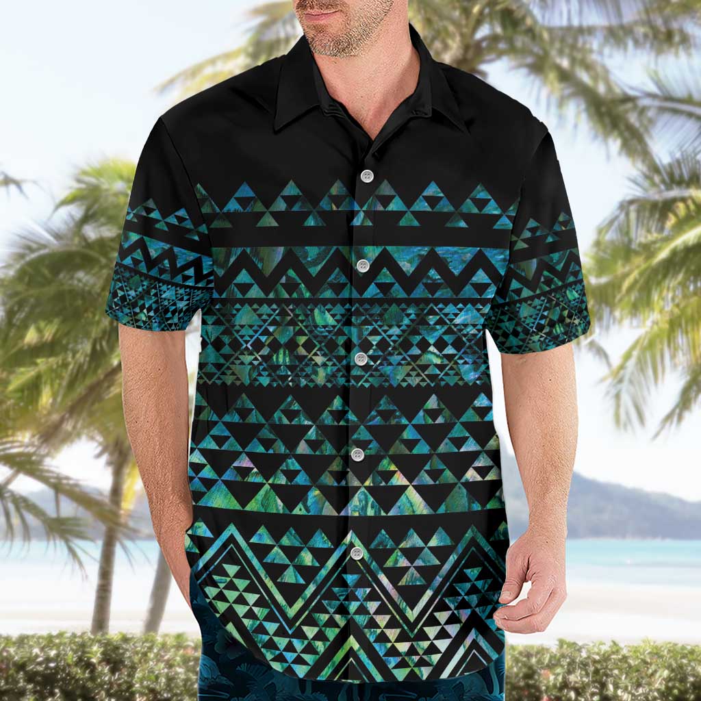 Maori Niho Taniwha Te Wheiao Hawaiian Shirt Paua Shell - Polynesian Pride