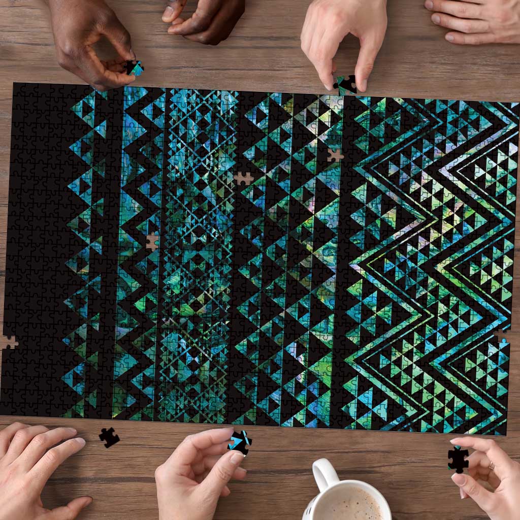 Maori Niho Taniwha Te Wheiao Puzzle Paua Shell - Polynesian Pride