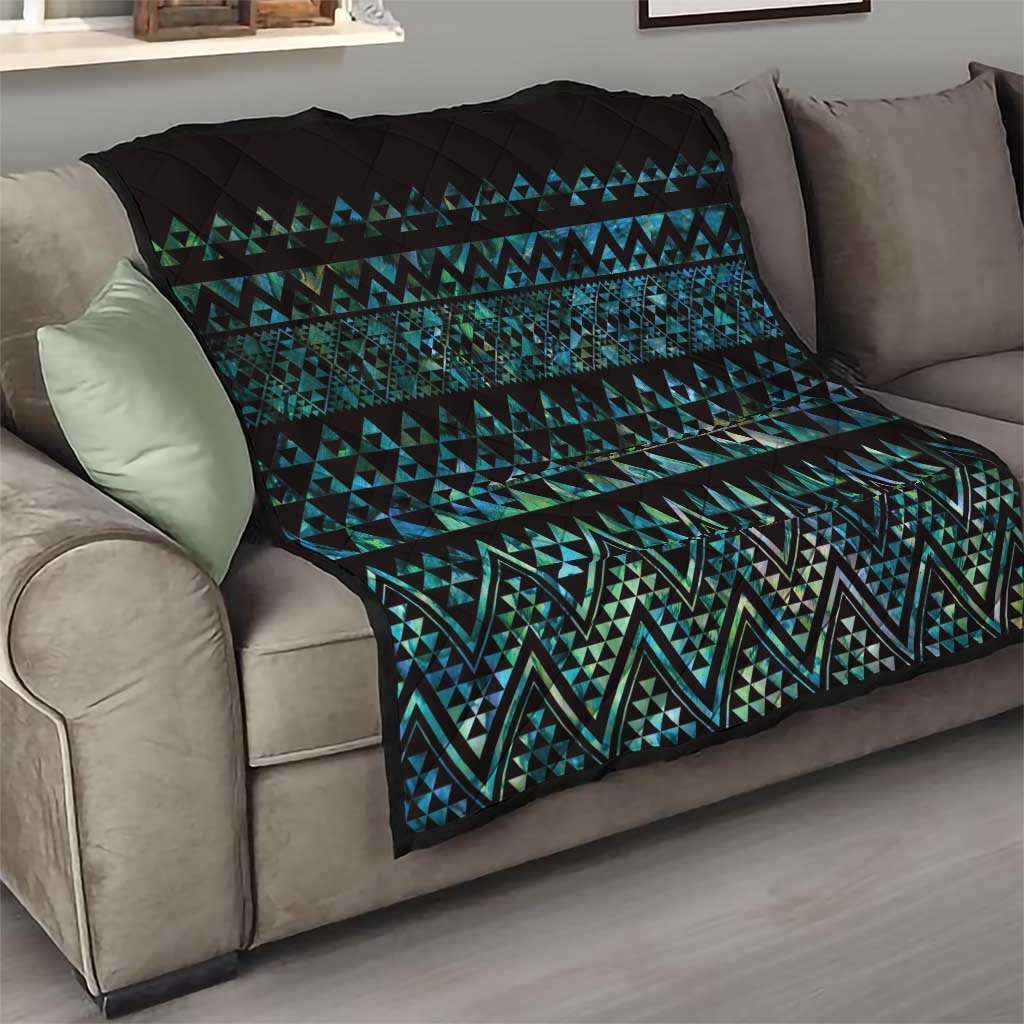Maori Niho Taniwha Te Wheiao Quilt Paua Shell - Polynesian Pride