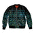 Maori Niho Taniwha Te Wheiao Sleeve Zip Bomber Jacket Paua Shell - Polynesian Pride