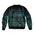 Maori Niho Taniwha Te Wheiao Sleeve Zip Bomber Jacket Paua Shell - Polynesian Pride