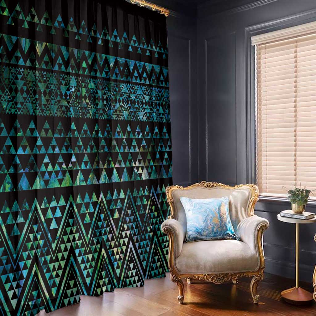 Maori Niho Taniwha Te Wheiao Window Curtain Paua Shell - Polynesian Pride