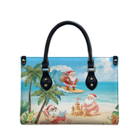 Tropical Christmas Funny Santa Leather Bag Beach Vacation LT7 - Polynesian Pride
