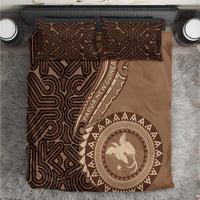 Papua New Guinea Oro Tapa Motif Bedding Set Classic LT7 Brown - Polynesian Pride