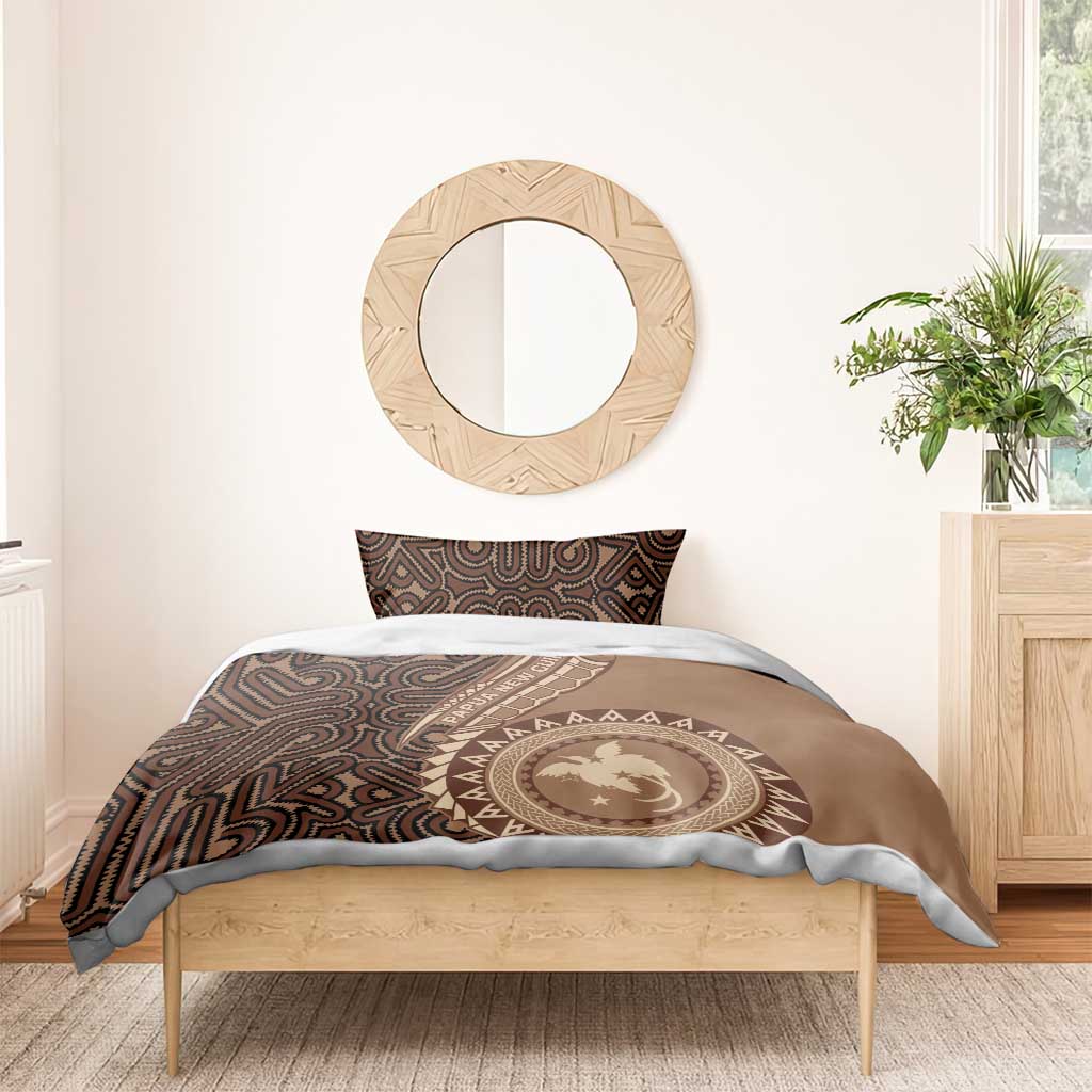 Papua New Guinea Oro Tapa Motif Bedding Set Classic LT7 - Polynesian Pride