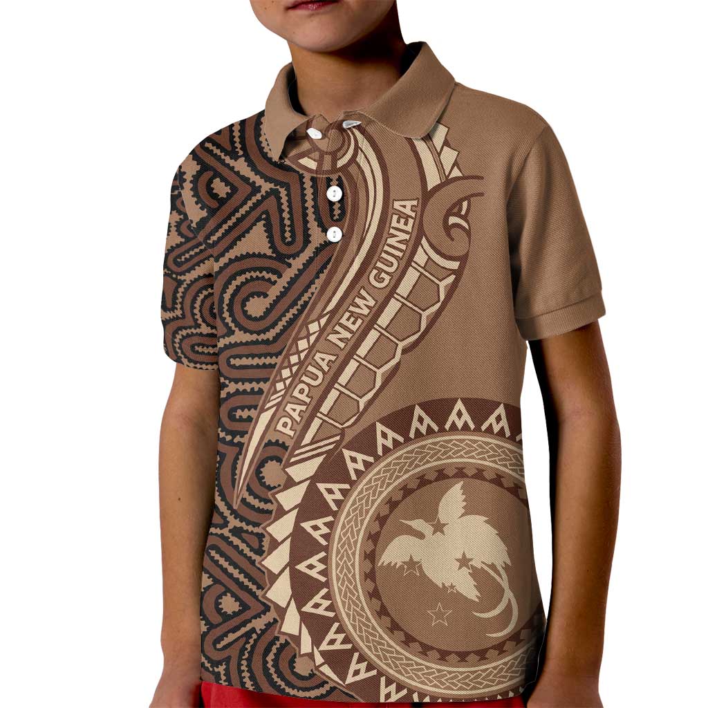 Papua New Guinea Oro Tapa Motif Kid Polo Shirt Classic