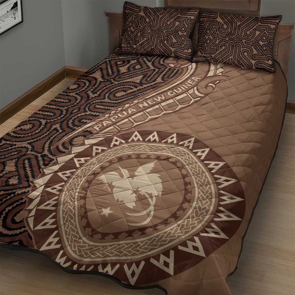 Papua New Guinea Oro Tapa Motif Quilt Bed Set Classic